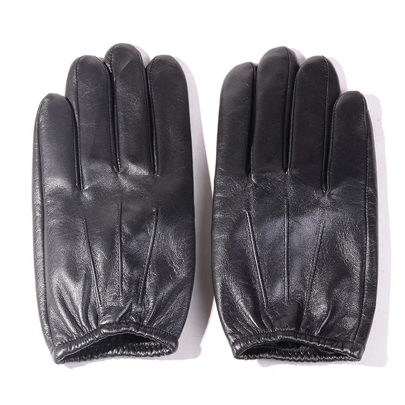 Men's Goatskin Leather Touchscreen Tactical Driving Gloves