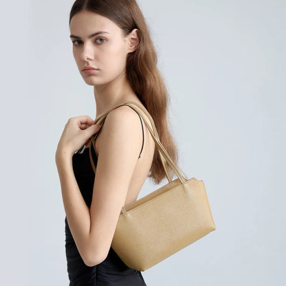 Women's Genuine Cowhide Leather Mini Shoulder Tote Bag