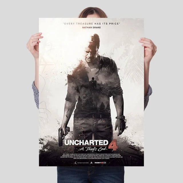 Uncharted Video Game Canvas Poster – Wall Art Print for Home Decor