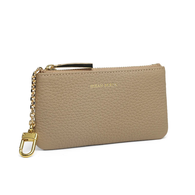 Leather Key Case Wallet with Chain & RFID Blocking