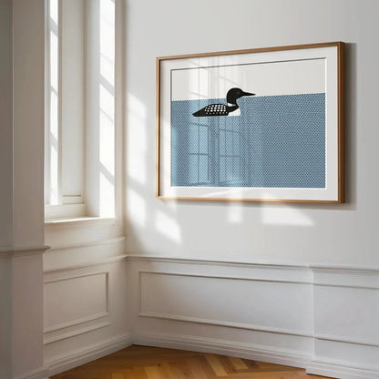 Loon Wall Art Print – Scandinavian Nordic Bird Poster for Lake House Decor
