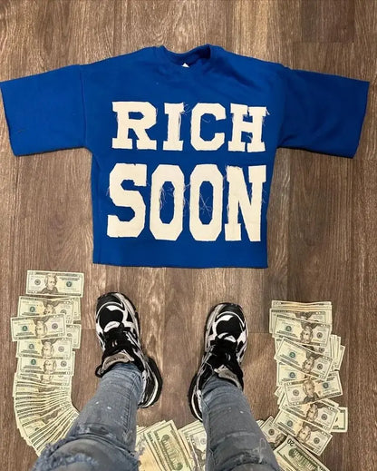 Oversized Letter Print T-Shirt Men – Y2K Streetwear Goth Punk Tee