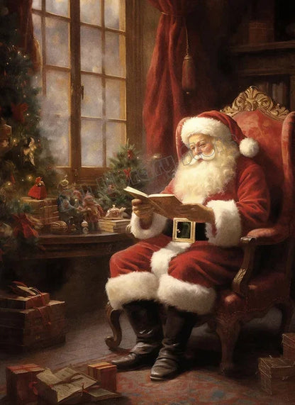 Santa Claus Christmas Poster – Vintage Portrait Wall Art