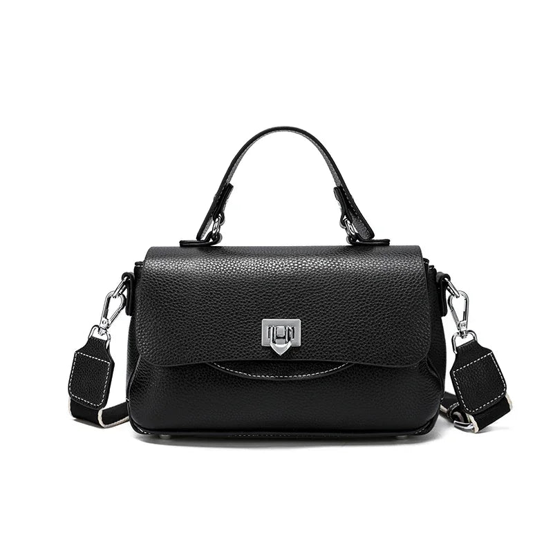 Women's Genuine Leather Crossbody Bag with Top Handle