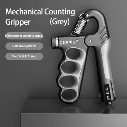 Adjustable Hand Grip Strengthener with Rep Counter 5–150kg