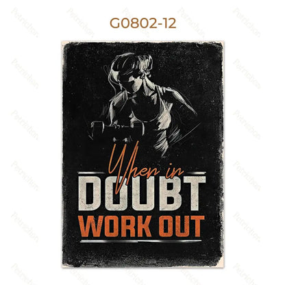 Gym Motivational Quote Wall Art Poster – Bodybuilding Canvas Print