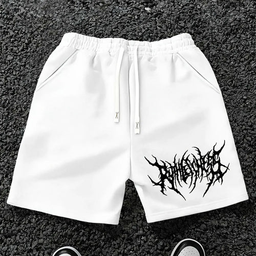 Men S Selling Letter Pattern Printed Drawstring Waist Shorts