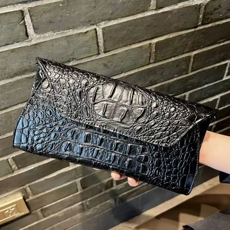 Alligator Embossed Leather Women's Clutch Wallet