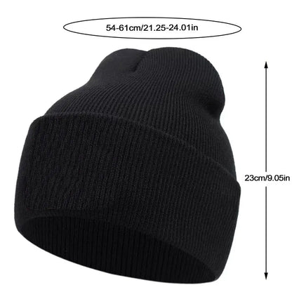 Angry Face Embroidered Knit Beanie – Unisex Winter Hat