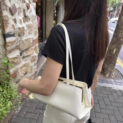 Luxury Leather Handbag High-end Design Elegant Minimalist