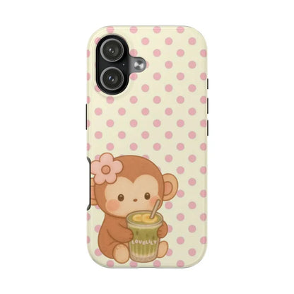 Pink Brown Stripe Phone Case – iPhone 17 16 15 14 13 12 11 XS Pro Max Plus