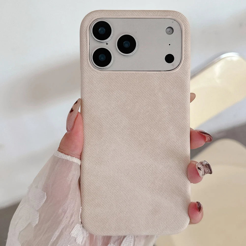 Denim iPhone Case – Slim Fabric Cover for iPhone 11–17 Series