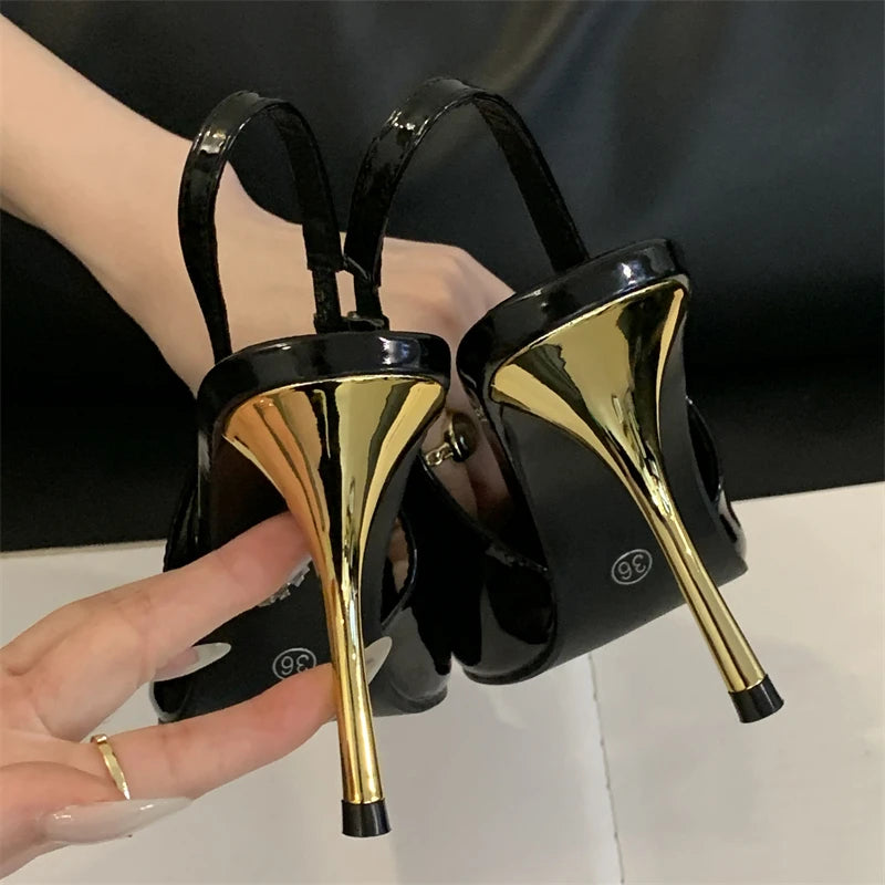 Diamond Stone Slingback Pumps – Women's Stiletto Heels
