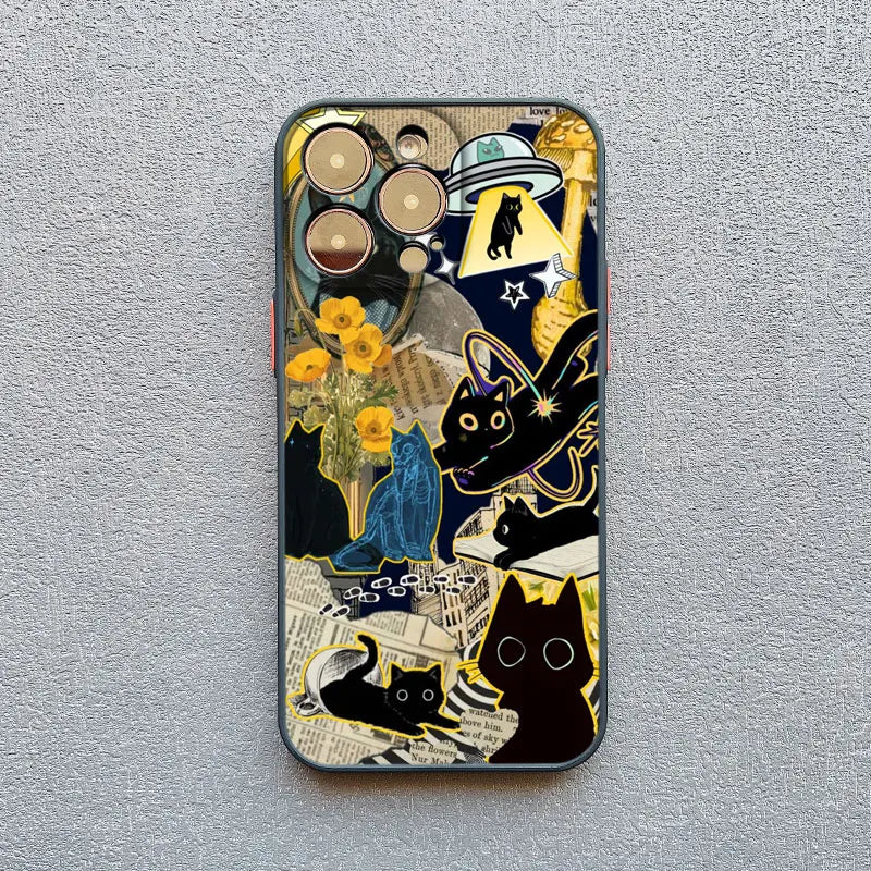 Cat Collage Phone Case for iPhone 17 16 15 14 13 12 11 Pro Max Plus Mini X XS