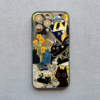 Cat Collage Phone Case for iPhone 17 16 15 14 13 12 11 Pro Max Plus Mini X XS