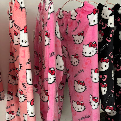 Hello Kitty Pajama Set Sanrio Couple Loungewear