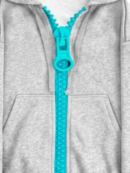 Mens Hoodie Oversized Zipper Streetwear Sweatshirt Harajuku Unisex Loose Fit Couple Style Casual