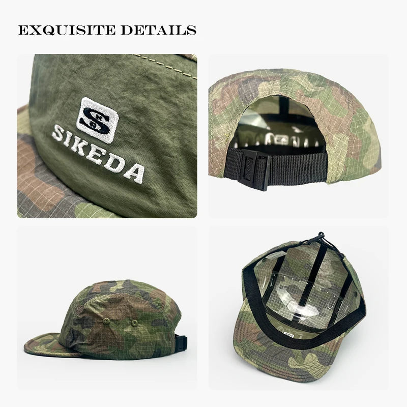 Camo Quick-Dry Baseball Cap – Unisex Color Block Peaked Hat