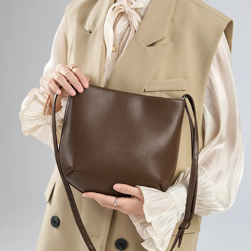 Women's Casual Mini Cow Leather Shoulder Bags
