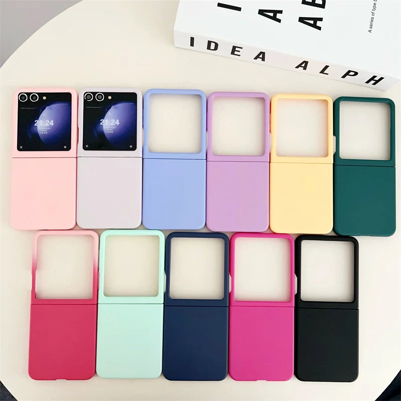 Galaxy Z Flip Frosted Hard PC Phone Case – Matte Colorful Cover