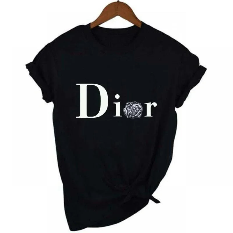 Graphic Letter Print T-Shirt – Unisex Short Sleeve Round Neck Tee