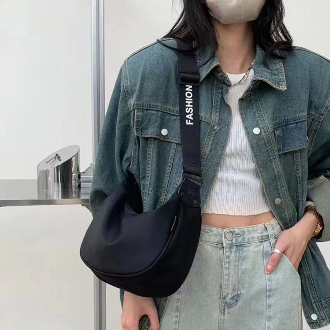 Oxford Cloth Dumpling Crossbody Shoulder Bag