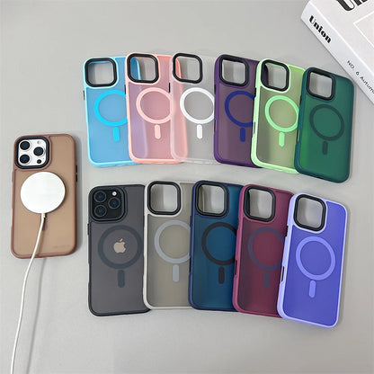 MagSafe iPhone Case – Magnetic Wireless Charging Shockproof Matte Cover