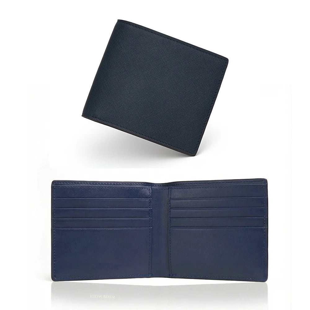 Personalized Saffiano Leather Men's Bifold Wallet