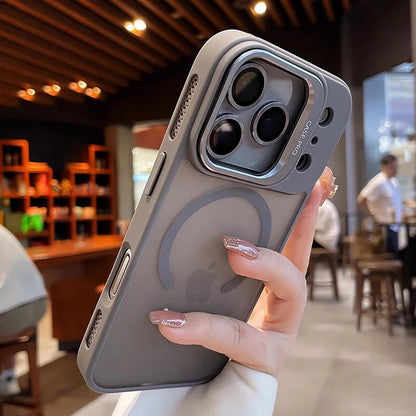 MagSafe iPhone Case with Metal Camera Lens Ring Protector