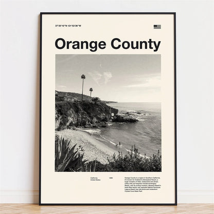 Retro City Poster – Mid-Century Modern Wall Art Print