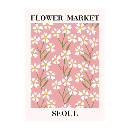 Flower Market Tuscany Poster – Floral Wall Art Print Unframed