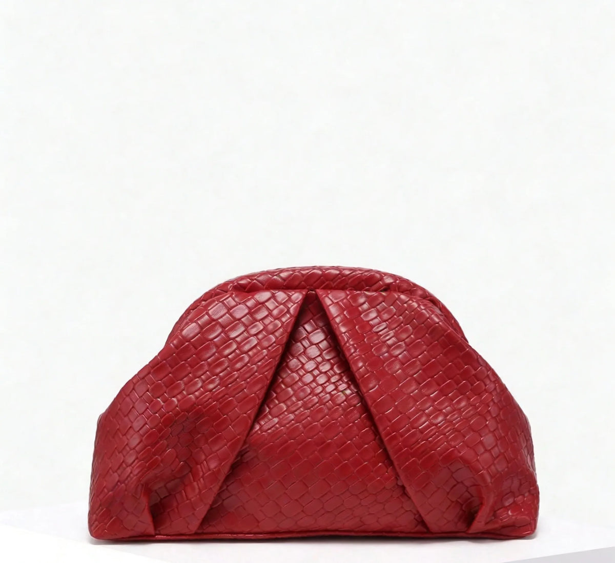 Riveted Pleated Clutch Shoulder Handbag