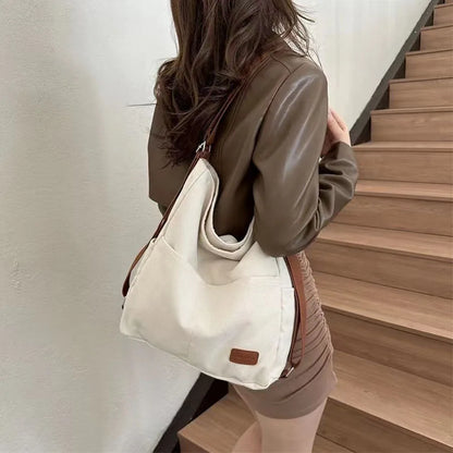 Large Capacity Canvas Commuting Crossbody Tote Bag