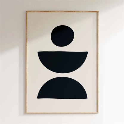 Minimalist Abstract Geometric Canvas Wall Art Poster