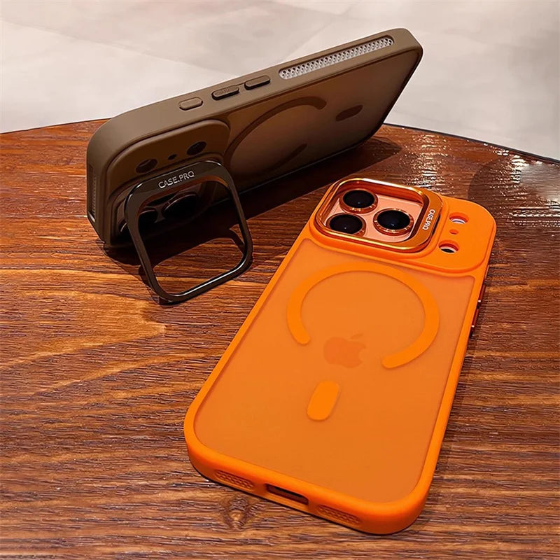 MagSafe iPhone Case with Metal Camera Lens Ring Protector