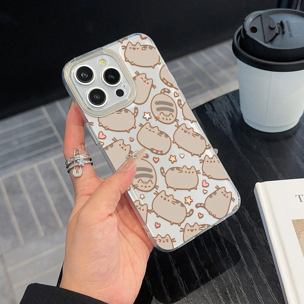 Pusheen Cat Donut Clear Case – Xiaomi 15 / 14 / 13 / 12 / 11 / Poco F7 / X7 / X6