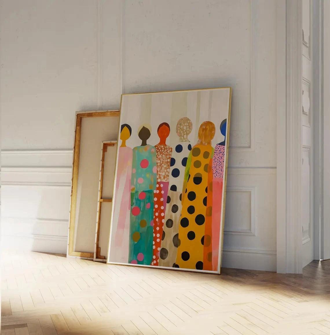 Abstract Women Wall Art Print – Colorful Feminine Figure Poster