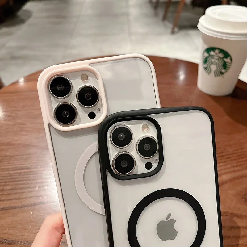 MagSafe Magnetic iPhone Case – Clear Hard Cover for iPhone 11–17 Pro Max