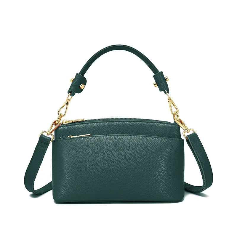 Women Cowhide Genuine Leather Shoulder Bag