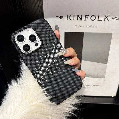 Carbon Fiber Glitter iPhone Case – Luxury Sparkle Cover