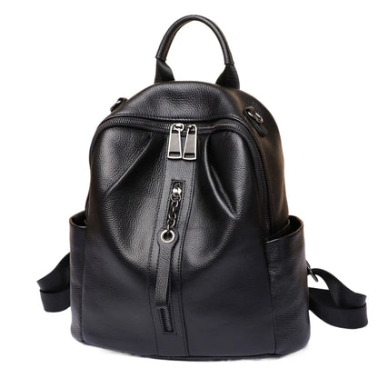Genuine Leather Women's Backpack – Casual Everyday Bag