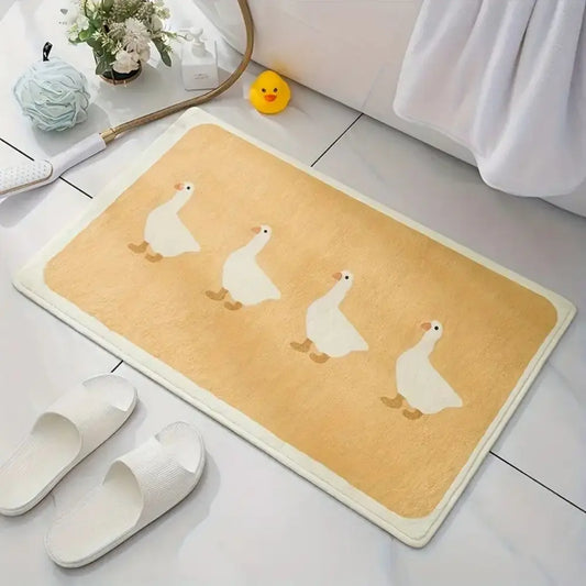 Cartoon Duck Non-Slip Bath Mat – Absorbent Bathroom Rug