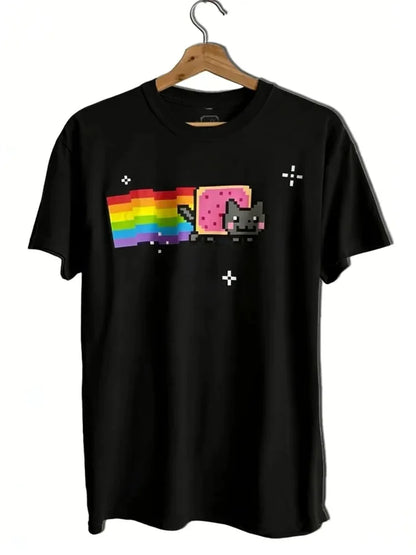 Nyan Cat Graphic T-Shirt – Funny Meme Streetwear Tee
