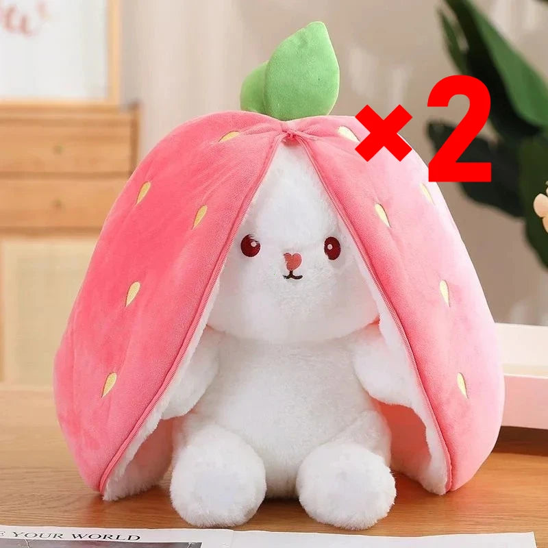 Strawberry Carrot Bunny Plush Toy 25cm