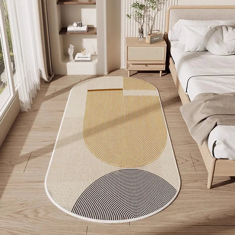 Oval Area Rug – Soft Non-Slip Bedroom & Hallway Runner Carpet