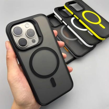 MagSafe Matte Translucent Armor iPhone Case – Shockproof, Multi-Model