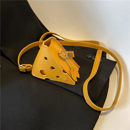 Women's Triangle and Square Cheese Shaped Mini PU Leather Bags