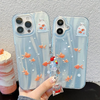 Goldfish Aesthetic Samsung Galaxy Case – Clear Cute Design