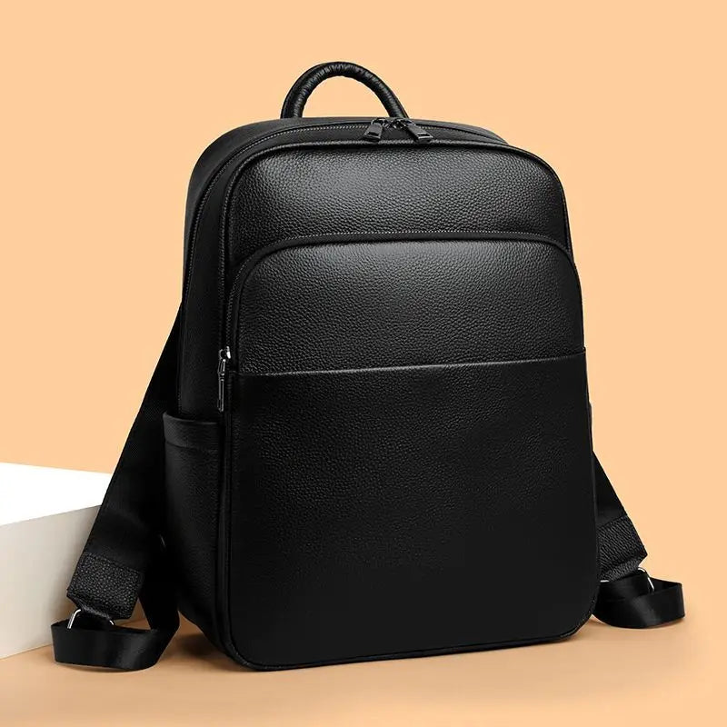 Genuine Leather Men's Laptop Backpack – 15.6 Inch