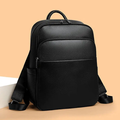 Genuine Leather Men's Laptop Backpack – 15.6 Inch